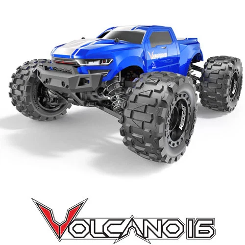 Redcat Racing Volcano-16 Brushed Blue Monster Truck RER13649 - Image 3 of 4