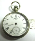 Vtg Amer Waltham 18S 11J Open Face Pocket Watch Oresilver Case NR Repair Parts