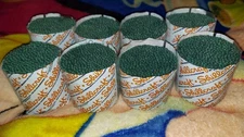 Lot of 8 Vintage Shillcraft Green Cut Latch Hook Rug Yarn Color 04 Dye Lot 9647