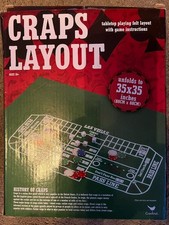Cardinal Craps Layout 35”X35” Tabletop Playing Felt With Instructions NEW IN BOX