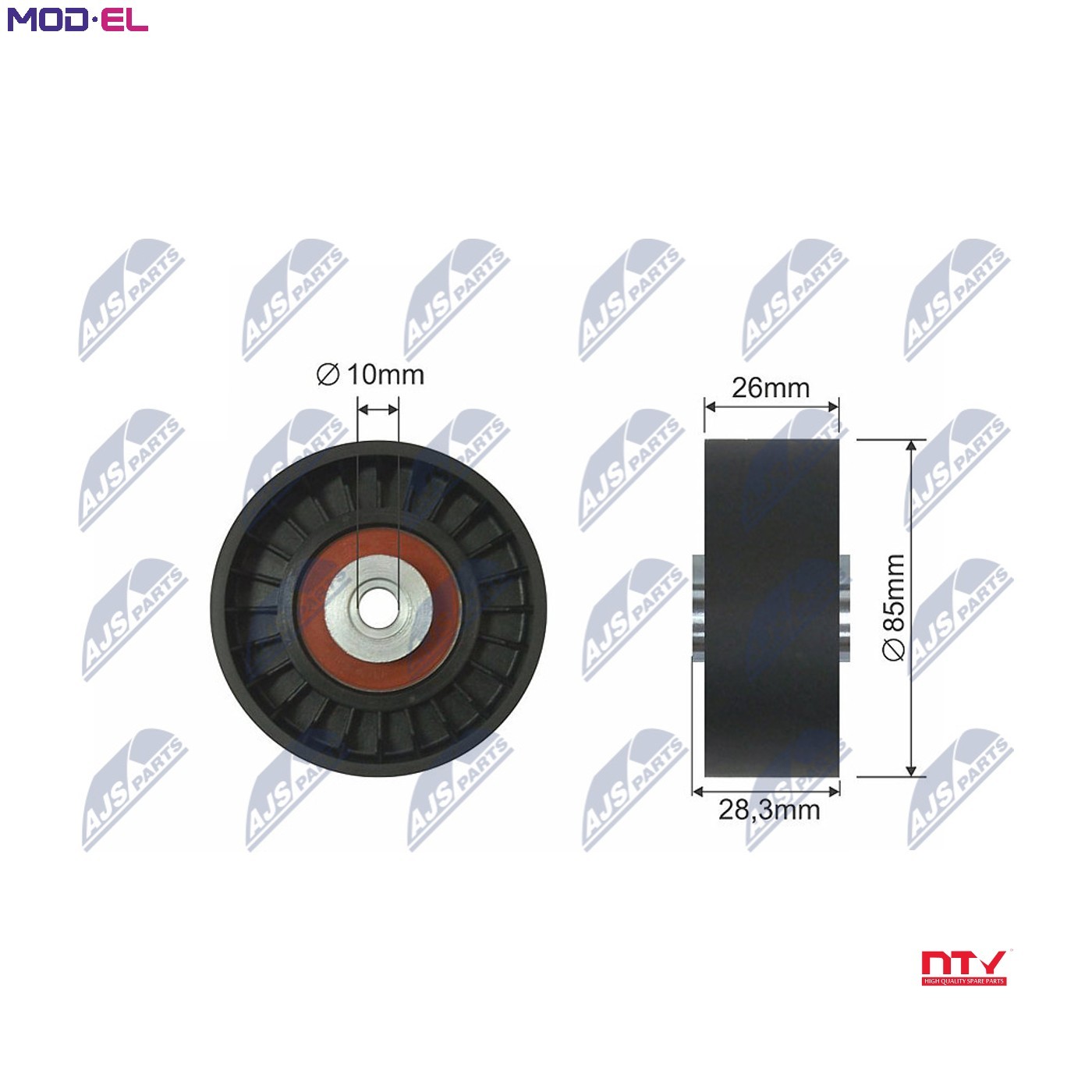 DEFLECTIONGUIDE PULLEY VRIBBED BELT RNK-PL-018 FOR RENAULT SAAB OPEL 6cyl 3.0L - Image 9
