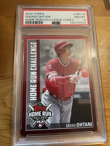 2019 Topps Shohei Ohtani HRC 18 Home Run Challege Codes (Unused) PSA 8