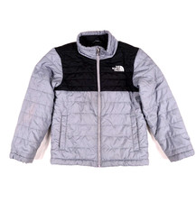 North Face Quilted Thermoball Puffer Jacket Youth Kids Size 6 Small Black Gray