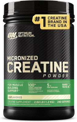 Optimum Nutrition Micronized Creatine Monohydrate Powder, Unflavored, 240 Servin