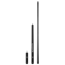 PUREX CARBON FIBER JUMP CUE 3 PC WRAPLESS HANDLE 14MM TIP SHIPS FREE HARD CASE