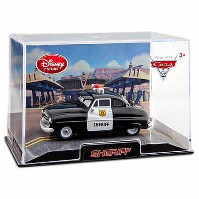 Disney Store Cars 2 Die Cast Collector Case Sheriff 1:43 Scale NEW