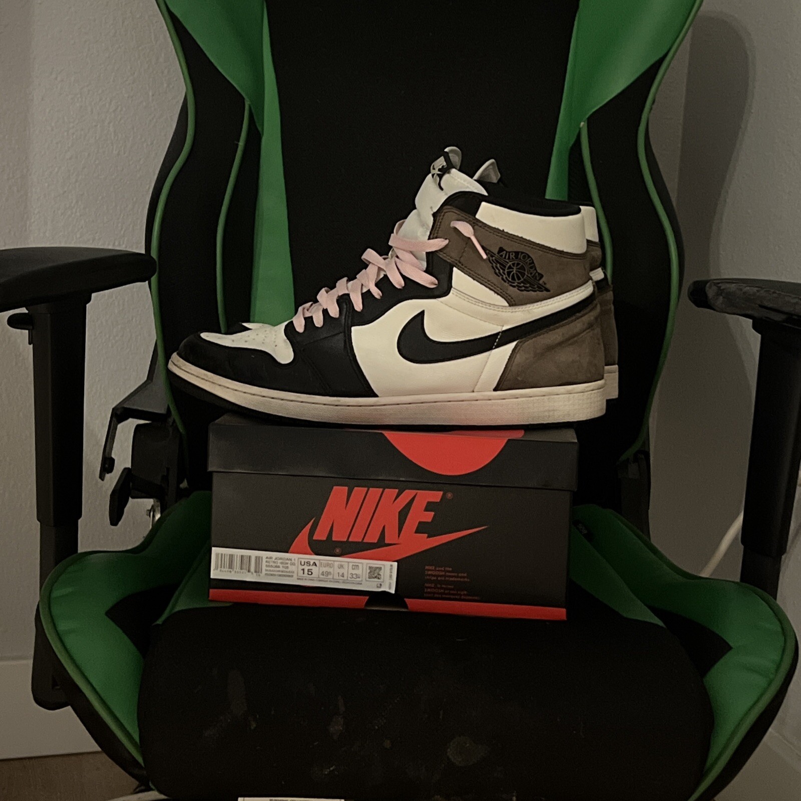 Jordan Retro Aj1 Mocha Pink Laces Pink Laces Jordan Mocha