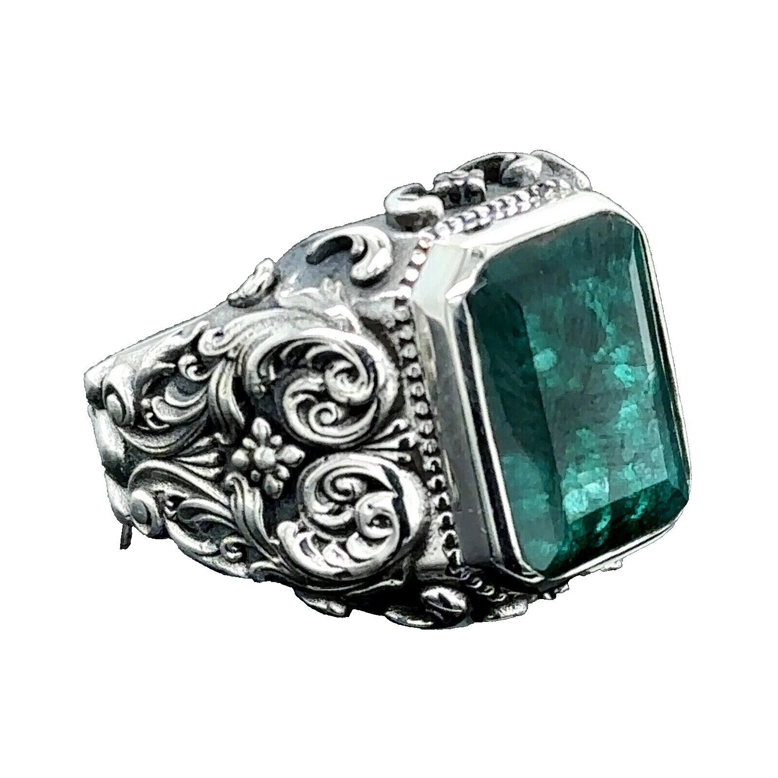 Anillo de 10 Anillos Esmeralda para hombres