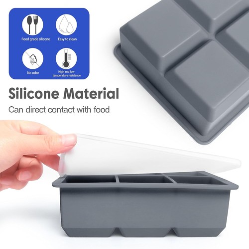 Silicone Ice Cube Trays 3 Pack - Large Size Silicone Ice Cube Molds with Leak Pr - Picture 7 of 7