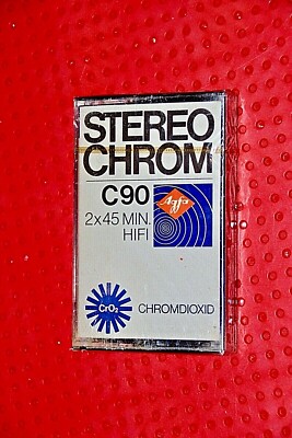 AGFA  STEREOCHROM   90    TYPE II     1978    BLANK CASSETTE TAPE (1) (SEALED)