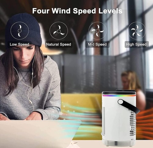 3 in 1 Portable Air Cooler Fan Mini Air Conditioner Personal Cooling Bedroom Fan - Picture 4 of 6