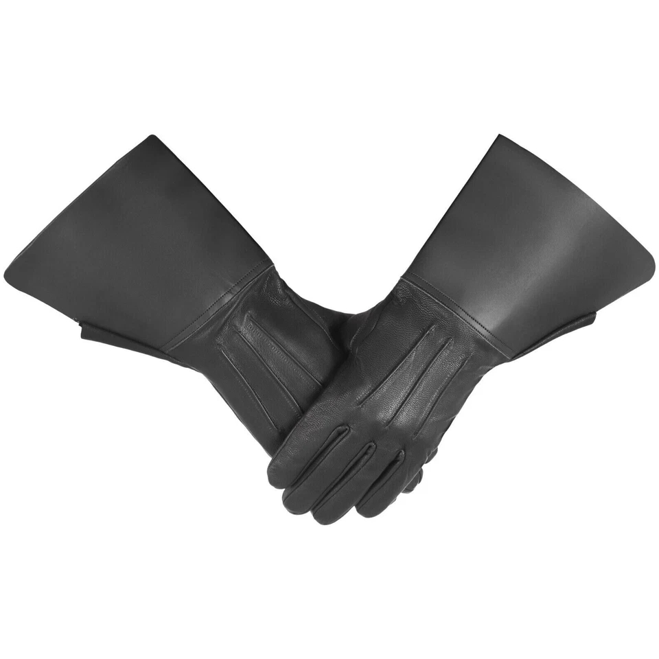 Leather Long Cuff Bearers Gauntlets Piper Drummer Band Gloves Multiple colors - Image 4 of 4