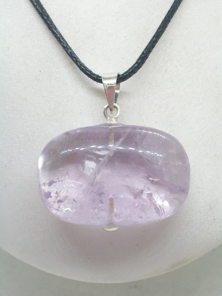 Ciondolo in ARGENTO 925 con Ametista naturale viola - pendente Pietra Dura - - Immagine 2 di 4