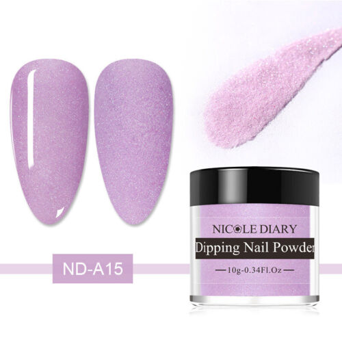 85 Colors Nail Dipping Powder Nail Art Pigment Glitter Dust Manicure No UV Lamp - Imagen 53 de 95