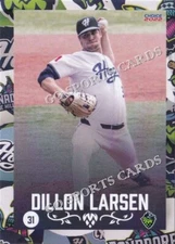 2022 Hillsboro Hops Dillon Larsen RC Rookie Arizona Diamondbacks