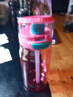  Zulu Atlas pink Glass Water Bottle Tumbler Pop Off Lid Silicone Cover -RARE!