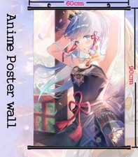 Poster pergamena parete stanza Anime Genshin Impact sexy HD ART decorazione casa 60x90 cm Y25