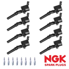 8 Ignition Coil & NGK Iridium Spark Plug for 1999-2003 Ford F-150 5.4L V8