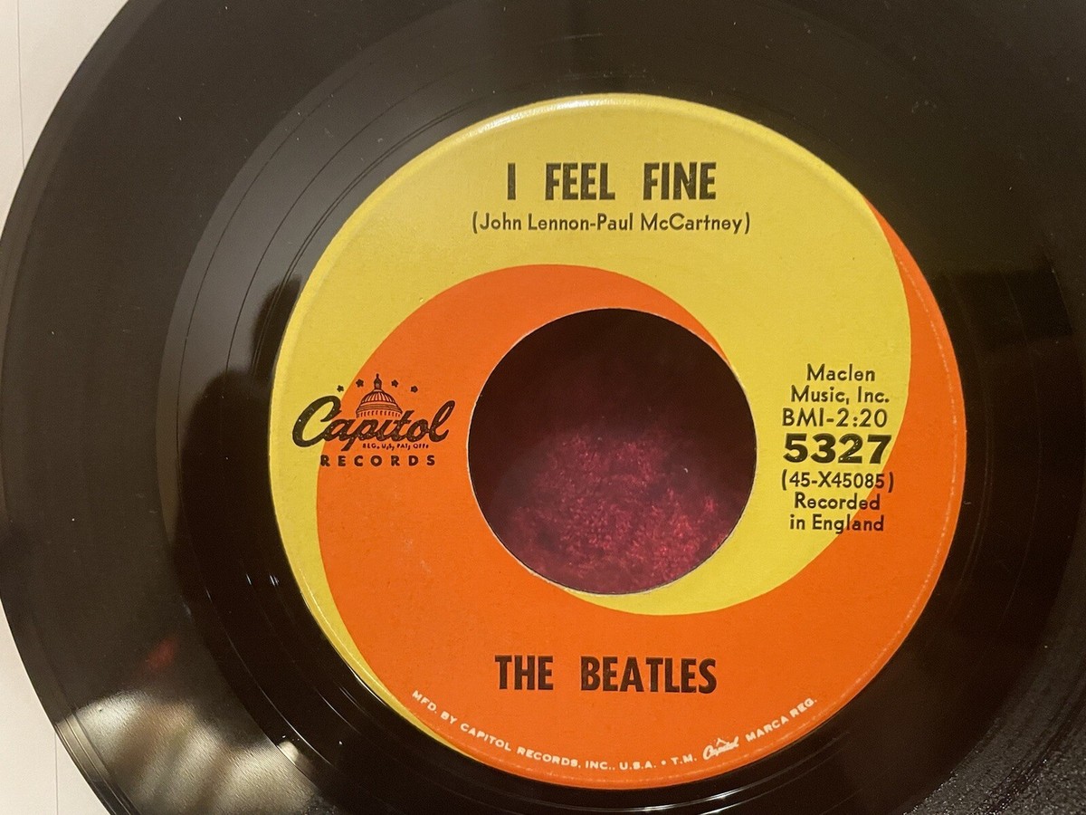 THE BEATLES I Feel Fine / She's A Woman VG++ 1965 Capitol 5327 Pic