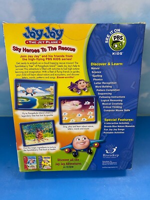 Jay Jay the Jet Plane Sky Heroes to the Rescue Pc Mac New Cd Rom