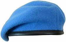 UN Blue Beret United British Style beret Cap- Size 52cm- NEW