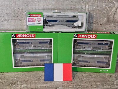 Arnold N 2x HN6510 1x HN6136 Set Getreidewagen SNCF ''soufflet'' Ep.V-VI (5 Stück)