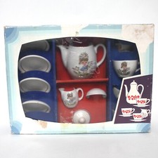 Vintage Doll Complete China Tea Set in Original Box Made in Germany German B7