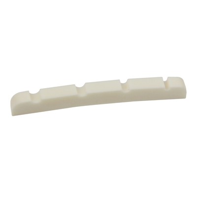 42mm Beige Slotted Curved Buffalo Bone Nut für   4 Saiter Bassgitarren