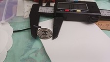 Chanel Button Metal 18 mm oval gray tone  made in France