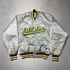 Vintage Felco Oakland Athletics A  s Satin Bomber Jacket Union Made XL read