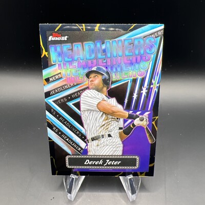 2023 Topps Finest Headliners Black Border, Case Hit!! Derek Jeter #FH ...