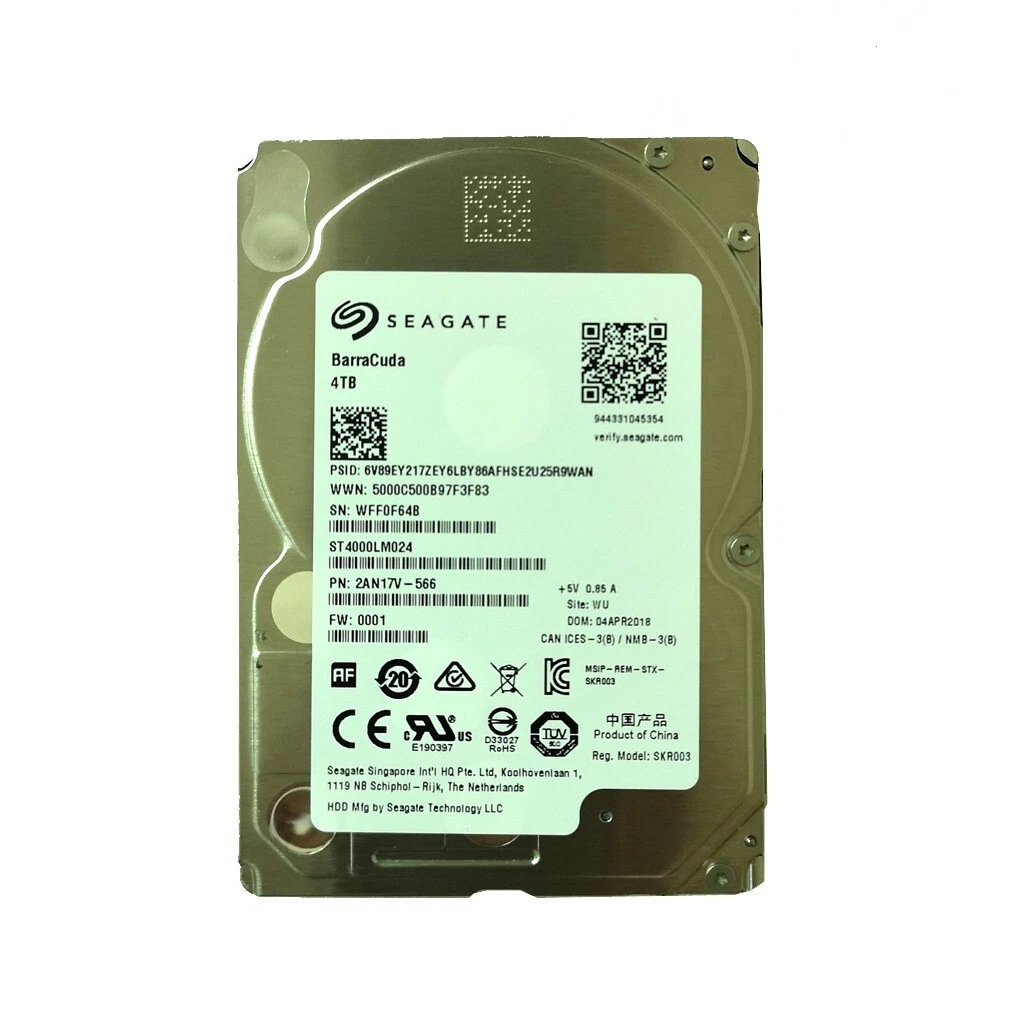 Seagate 2.5 in Form Factor Internal Hard Disk Drives 4 TB Storage