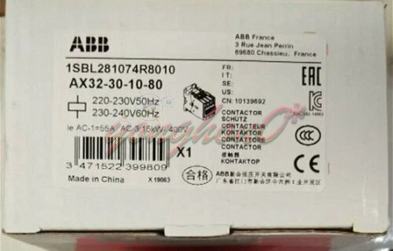 1PCS New ABB AX32-30-10-80 AC220V Contactor