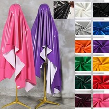 100 145cm Shiny Glossy Vinyl Leather Fabric Elastic Mirror SolidFor Dress Stage