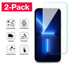 [ 2-Pack]- iPhone 14, 13, 12, & 11  & Pro/Pro Max models Premium Tempered Glass