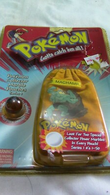 10 Pokemon Murmeln in Verpackung geöffnet nie benutzt #68 Machamp Tasche