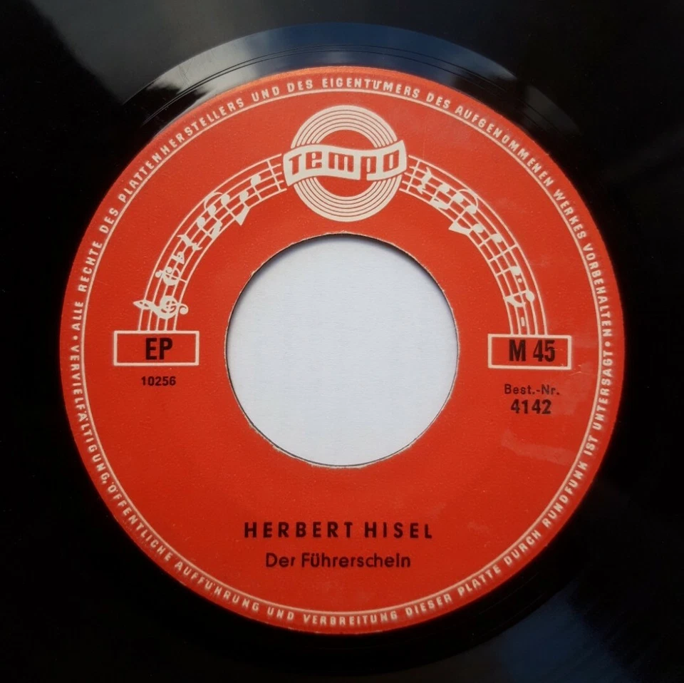 HERBERT HISEL Der Führerschein / Der Mopedfahrer 7" 45 RPM | 1964 Tempo ‎EP 4142 - Bild 3 von 3