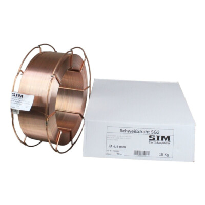 MAG SG2 Schweißdraht Stahldraht 0,8/1,0/1,2mm CO2 G3Si1 MIG 15kg K300 Schutzgas