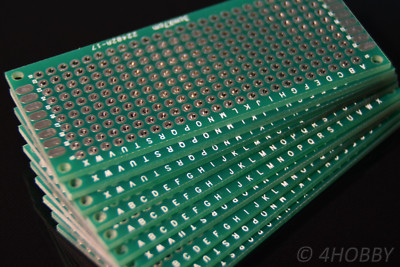 10x Lochrasterplatine 3x7cm Lochraster Platine Lötplatine Leiterplatte Prototyp