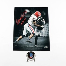 Lewis Cine Signed 11x14 Natty MVP Edit Georgia Bulldogs