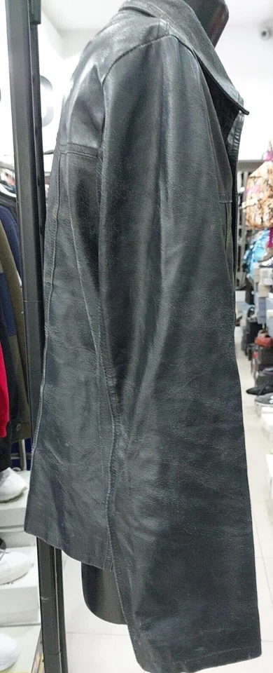 FLORENCE MOON Leather Jacket Used Man Black Size 52 PGC1040PI - Image 2 of 4