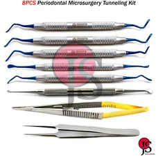 Periodontal Microsurgery Tunneling Instruments Curette Castroviejo Needle Holder