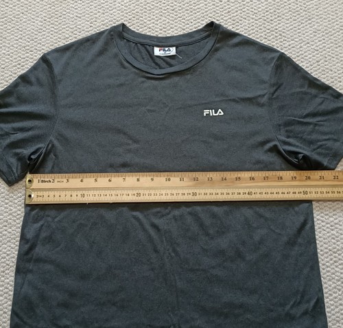 Fila Activewear T-shirt Men's size Medium Grey Polyester Gym Training Tee - Picture 6 of 9