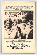 1972 THAT CERTAIN SUMMER ABC MOVIE OF THE WEEK 4.5"X7" AD Gay Int. 1970's M645