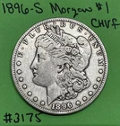 1896-S Morgan Silver Dollar $1 VF Very Fine Close To XF Natural Color