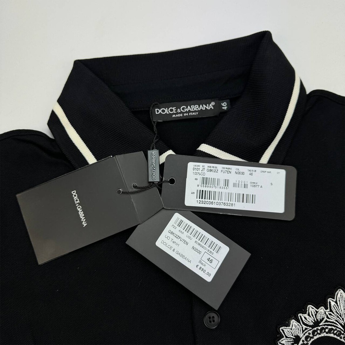 DOLCE & GABBANA ロコフレトショトスリフシャツ 【関税込】 Dolce & Gabbana Men Logo Print Polo Shirt Short Sleeve | eBay
