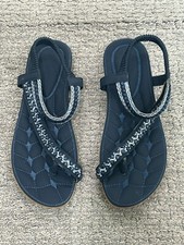 NEW Rhinestones blue sandals holiday outdoor