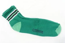 CLUB ROOM RETRO STYLE GREEN CUSHIONED SHORT CREW ANKEL SOCKS MENS NEW