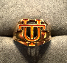 Vintage 10K University Of Tennessee Volunteers UT Signet Ring Size 8.25