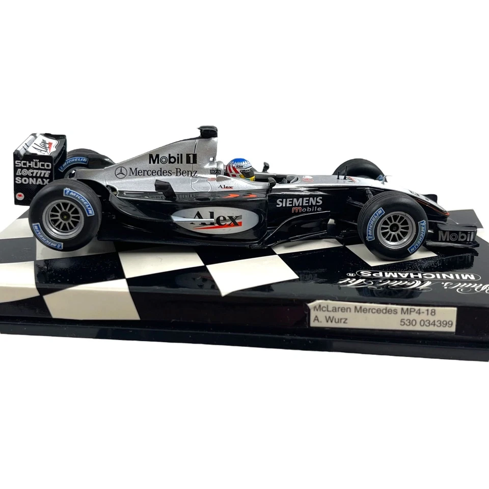 Modellino F1 Minichamps 1/43 McLaren Mercedes MP4-18 Testcar 2003 A.Wurz - Immagine 4 di 4